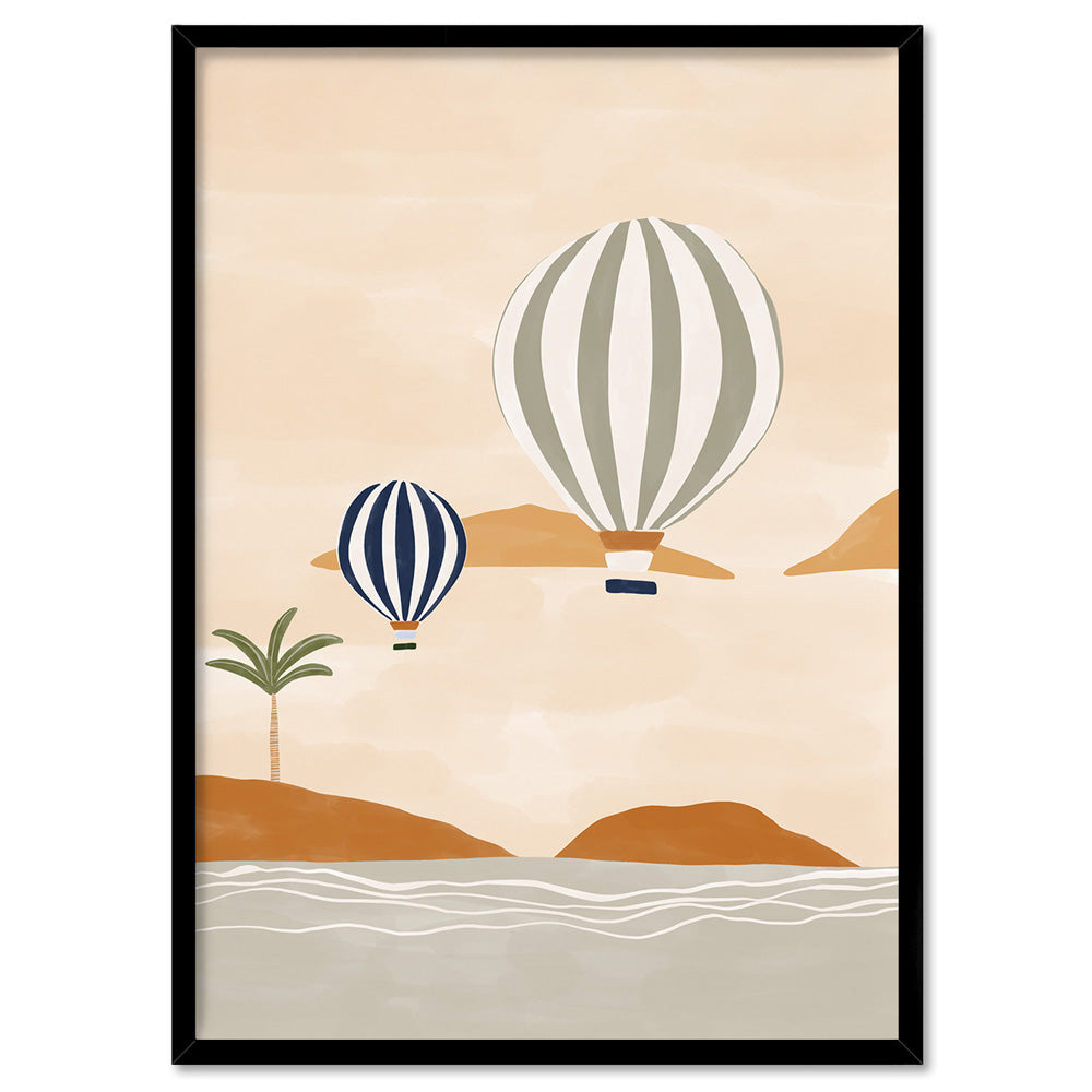 Up in the Air - Art Print by Ivy Green Illustrations, Poster, Stretched Canvas, or Framed Wall Art Print, shown in a black frame