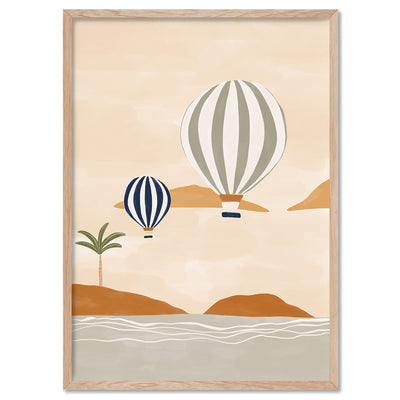 Up in the Air - Art Print by Ivy Green Illustrations, Poster, Stretched Canvas, or Framed Wall Art Print, shown in a natural timber frame