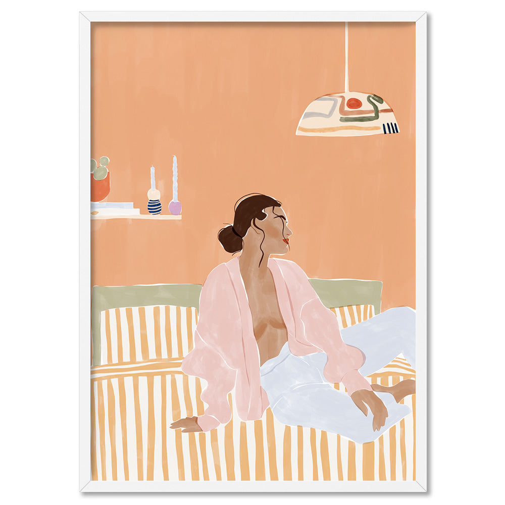 Take a Moment - Art Print by Ivy Green Illustrations, Poster, Stretched Canvas, or Framed Wall Art Print, shown in a white frame