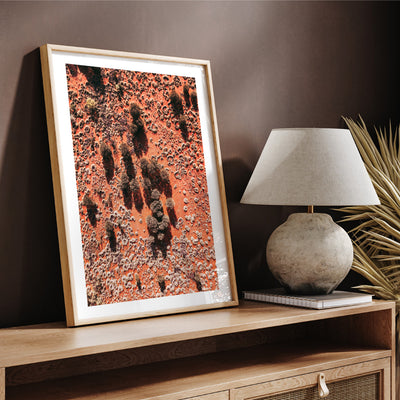 Red Earth Aerial II - Art Print by Beau Micheli, Poster, Stretched Canvas or Framed Wall Art Prints, shown framed in a room