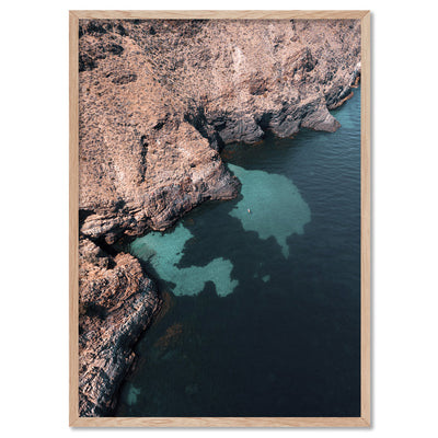 Second Valley Beach SA II - Art Print by Beau Micheli, Poster, Stretched Canvas, or Framed Wall Art Print, shown in a natural timber frame