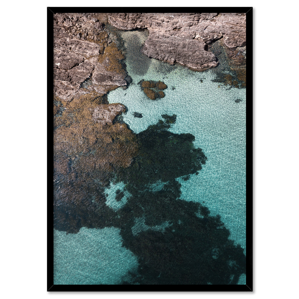 Second Valley Beach SA III - Art Print by Beau Micheli, Poster, Stretched Canvas, or Framed Wall Art Print, shown in a black frame