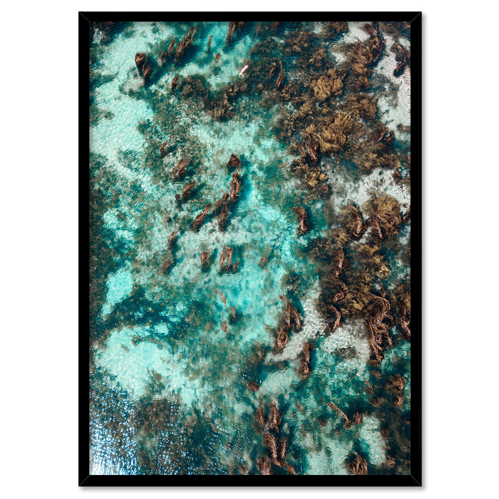 Crayfish Bay VIC - Art Print by Beau Micheli, Poster, Stretched Canvas, or Framed Wall Art Print, shown in a black frame