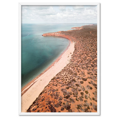 Kalbarri Beach Western Australia - Art Print by Beau Micheli, Poster, Stretched Canvas, or Framed Wall Art Print, shown in a white frame