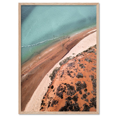 Kalbarri Beach Western Australia II - Art Print by Beau Micheli, Poster, Stretched Canvas, or Framed Wall Art Print, shown in a natural timber frame