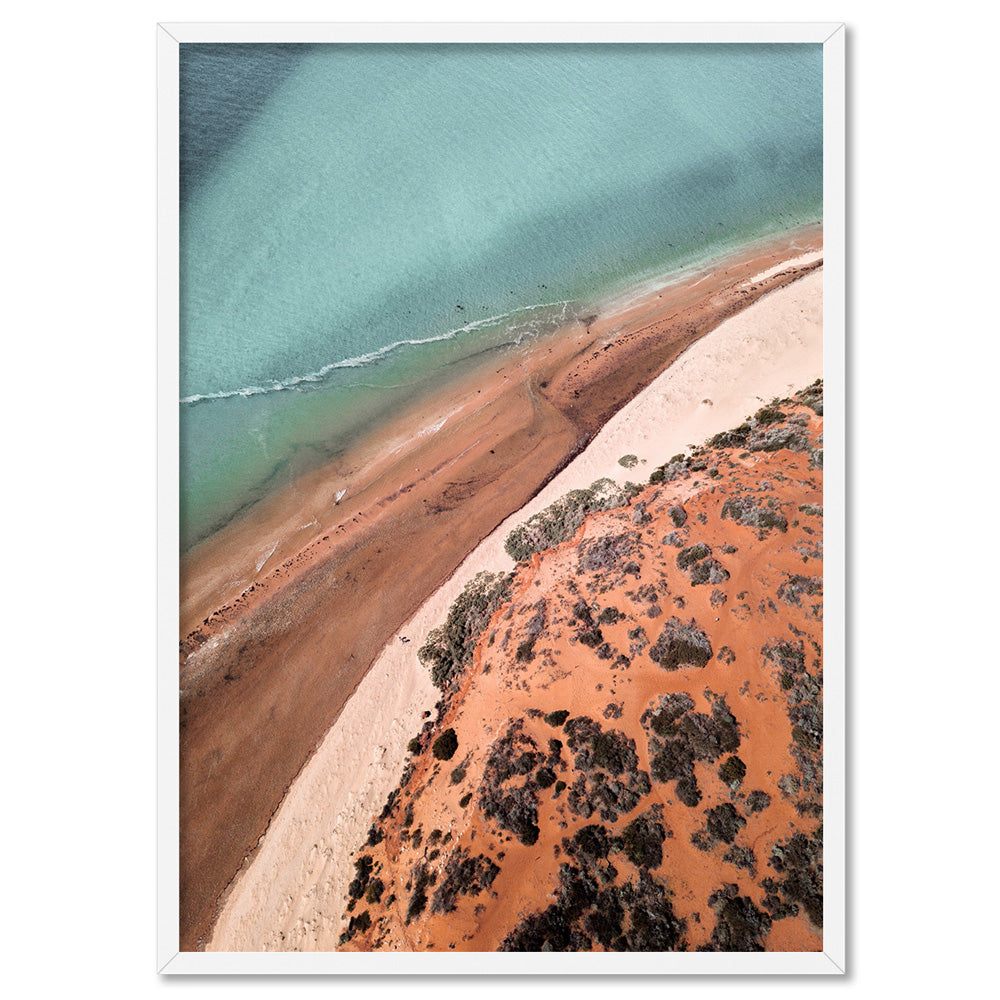 Kalbarri Beach Western Australia II - Art Print by Beau Micheli, Poster, Stretched Canvas, or Framed Wall Art Print, shown in a white frame