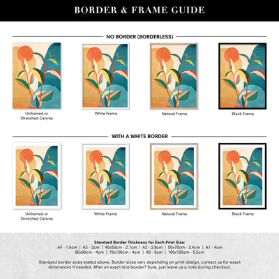 Colorful Branching Out II - Art Print by CityArt, Poster, Stretched Canvas or Framed Wall Art, Showing White , Black, Natural Frame Colours, No Frame (Unframed) or Stretched Canvas, and With or Without White Borders