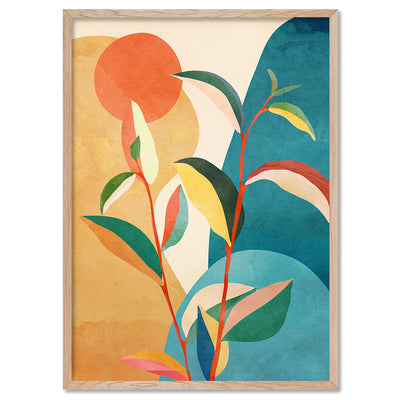 Colorful Branching Out II - Art Print by CityArt, Poster, Stretched Canvas, or Framed Wall Art Print, shown in a natural timber frame