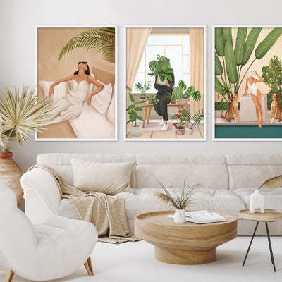 Summer Heat - Art Print by CityArt, Poster, Stretched Canvas or Framed Wall Art, shown framed in a home interior space