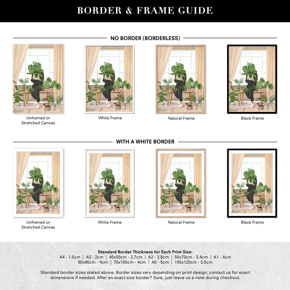 My Little Garden - Art Print by CityArt, Poster, Stretched Canvas or Framed Wall Art, Showing White , Black, Natural Frame Colours, No Frame (Unframed) or Stretched Canvas, and With or Without White Borders