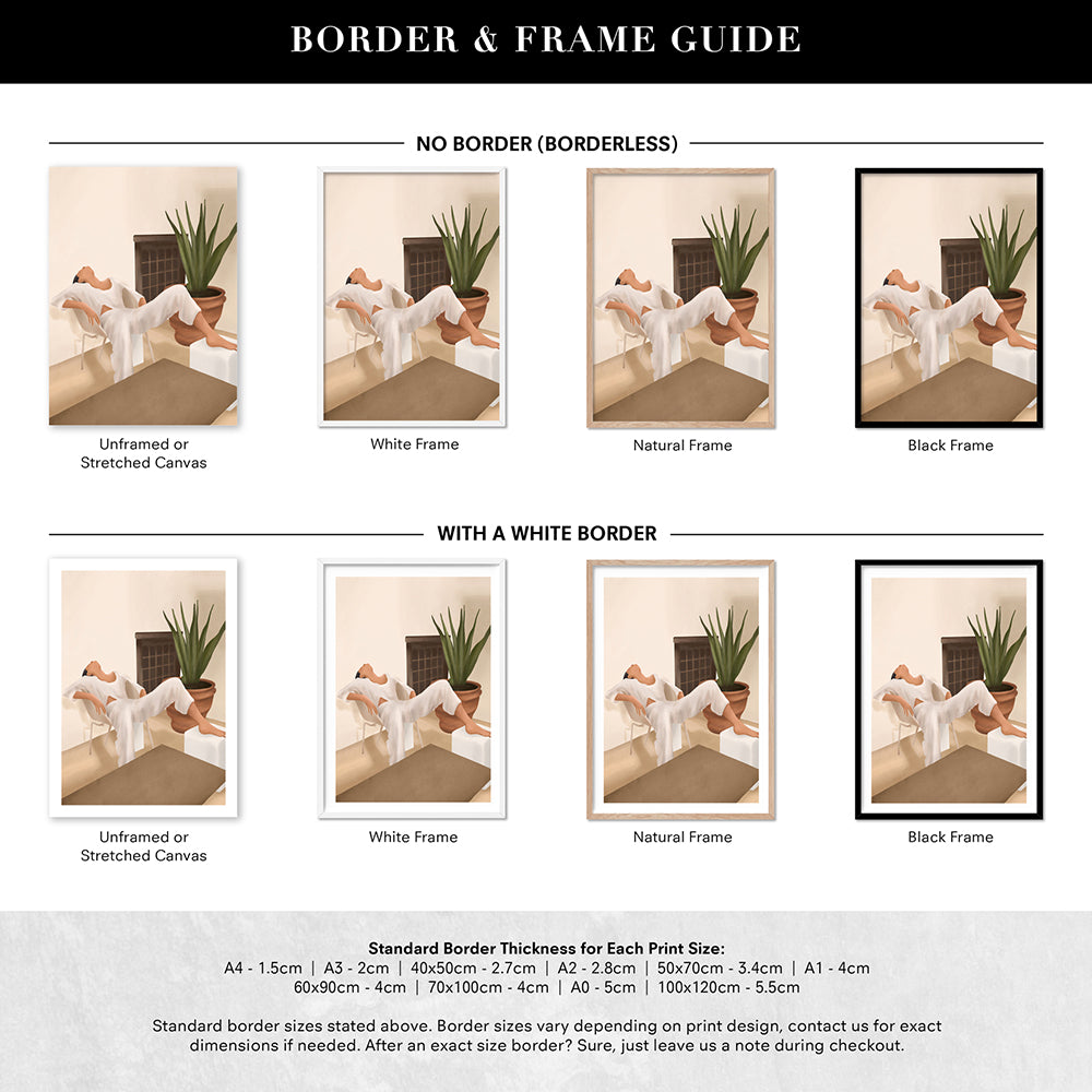 Summer Heat II - Art Print by CityArt, Poster, Stretched Canvas or Framed Wall Art, Showing White , Black, Natural Frame Colours, No Frame (Unframed) or Stretched Canvas, and With or Without White Borders