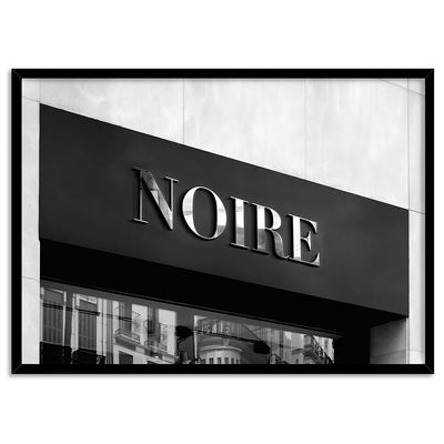 Niore Entrance Landscape B&W - Art Print, Poster, Stretched Canvas, or Framed Wall Art Print, shown in a black frame