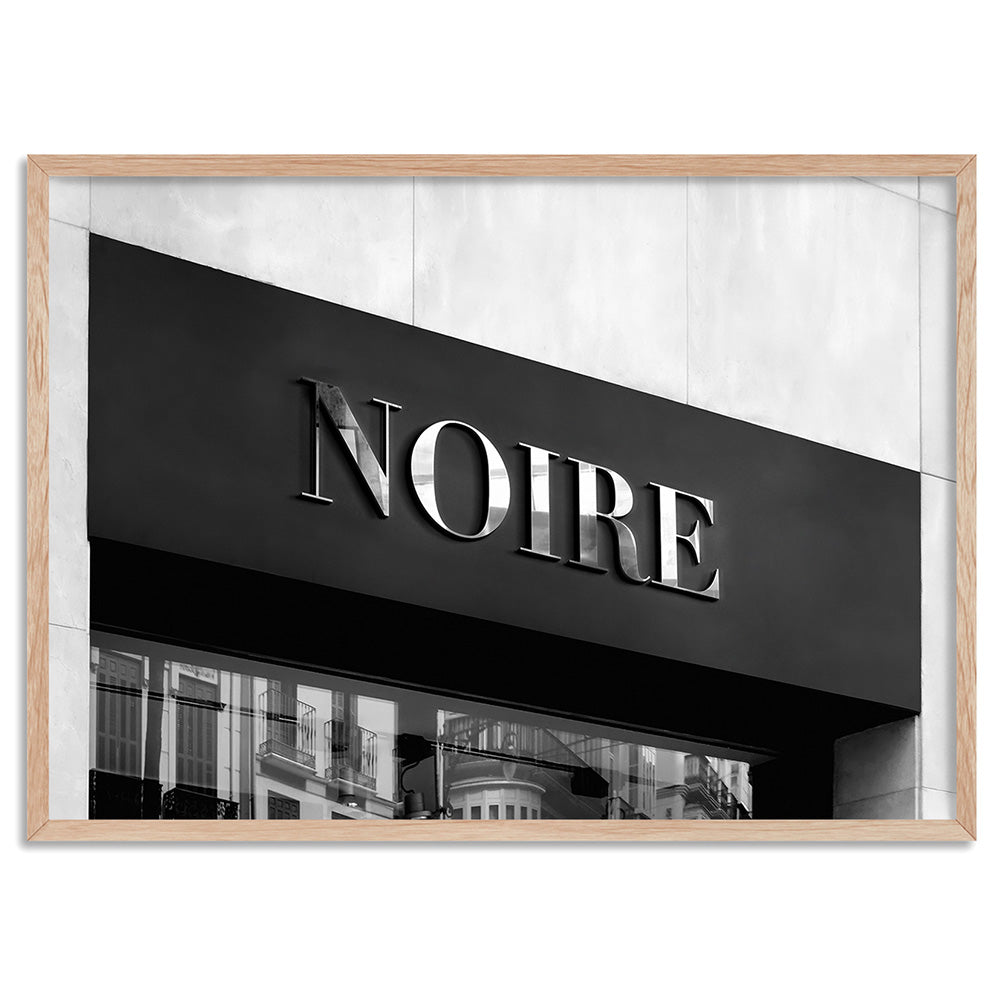 Niore Entrance Landscape B&W - Art Print, Poster, Stretched Canvas, or Framed Wall Art Print, shown in a natural timber frame