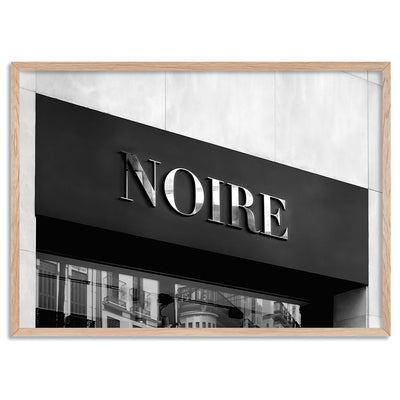 Niore Entrance Landscape B&W - Art Print, Poster, Stretched Canvas, or Framed Wall Art Print, shown in a natural timber frame