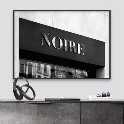 Niore Entrance Landscape B&W - Art Print, Poster, Stretched Canvas or Framed Wall Art Prints, shown framed in a room