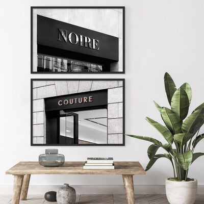 Niore Entrance Landscape B&W - Art Print, Poster, Stretched Canvas or Framed Wall Art, shown framed in a home interior space