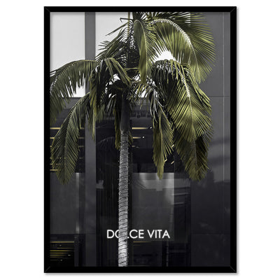 Dolce Vita Rodeo Drive - Art Print, Poster, Stretched Canvas, or Framed Wall Art Print, shown in a black frame
