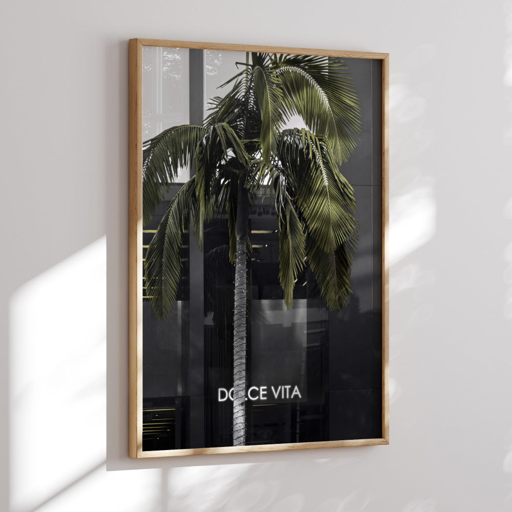 Dolce Vita Rodeo Drive - Art Print, Poster, Stretched Canvas or Framed Wall Art Prints, shown framed in a room