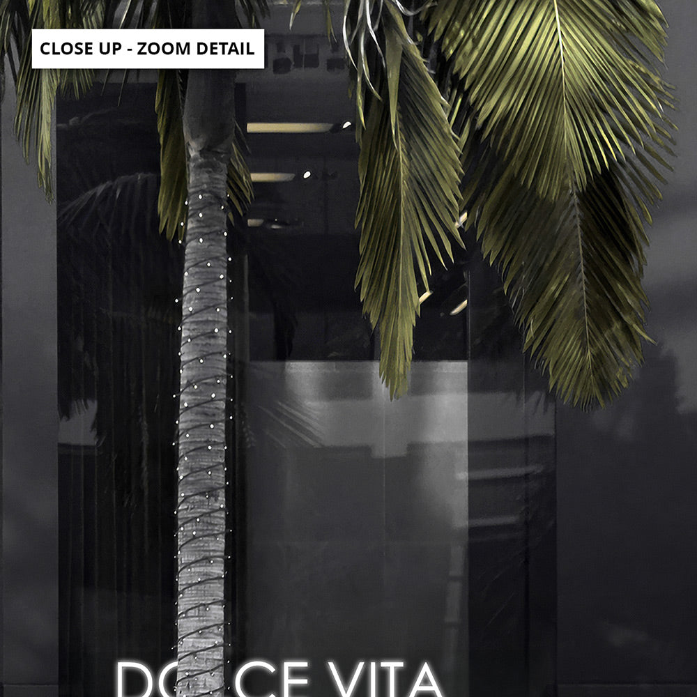 Dolce Vita Rodeo Drive - Art Print, Poster, Stretched Canvas or Framed Wall Art, Close up View of Print Resolution