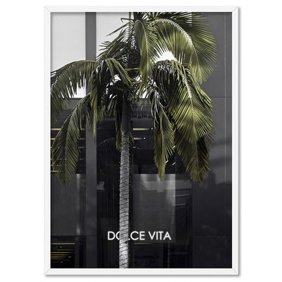 Dolce Vita Rodeo Drive - Art Print, Poster, Stretched Canvas, or Framed Wall Art Print, shown in a white frame