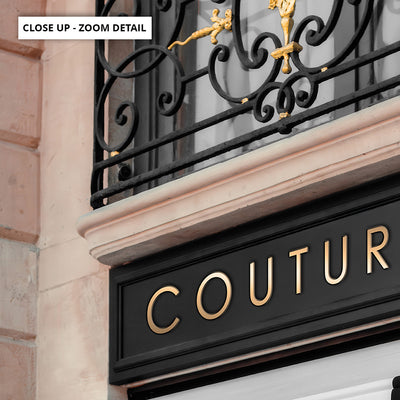 Couture Facade in Blush - Art Print, Poster, Stretched Canvas or Framed Wall Art, Close up View of Print Resolution