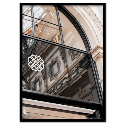 Luxe Reflections I - Art Print, Poster, Stretched Canvas, or Framed Wall Art Print, shown in a black frame