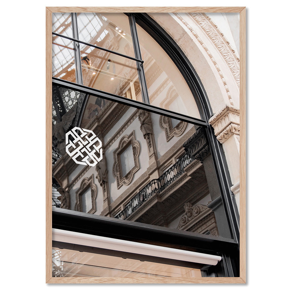 Luxe Reflections I - Art Print, Poster, Stretched Canvas, or Framed Wall Art Print, shown in a natural timber frame
