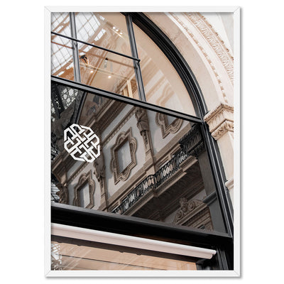 Luxe Reflections I - Art Print, Poster, Stretched Canvas, or Framed Wall Art Print, shown in a white frame