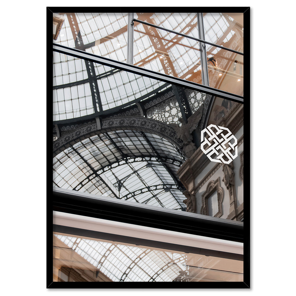 Luxe Reflections II - Art Print, Poster, Stretched Canvas, or Framed Wall Art Print, shown in a black frame