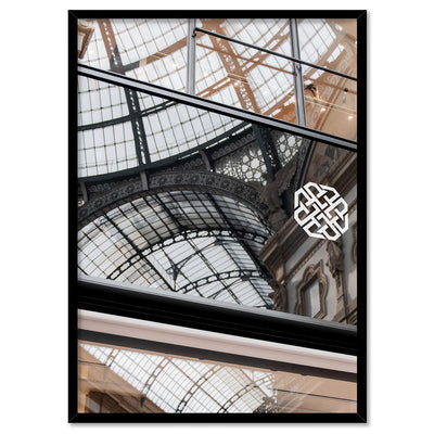 Luxe Reflections II - Art Print, Poster, Stretched Canvas, or Framed Wall Art Print, shown in a black frame