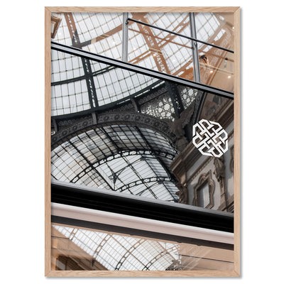 Luxe Reflections II - Art Print, Poster, Stretched Canvas, or Framed Wall Art Print, shown in a natural timber frame