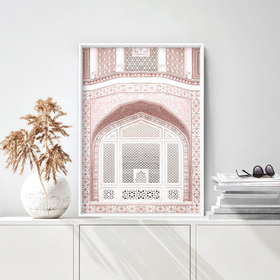 Pastel Dreams in the Amber Palace - Art Print, Poster, Stretched Canvas or Framed Wall Art Prints, shown framed in a room