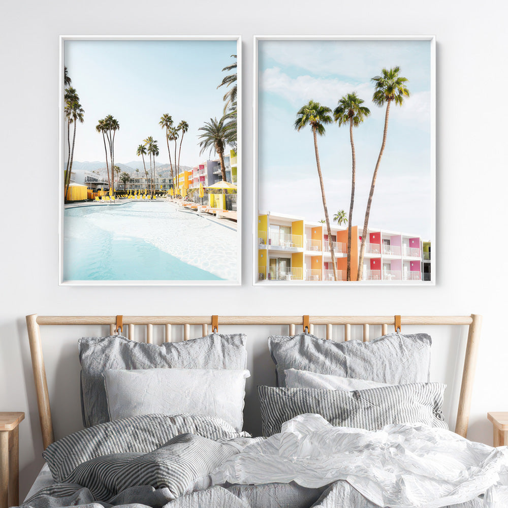 Palm Springs | The Saguaro Hotel I - Art Print, Poster, Stretched Canvas or Framed Wall Art, shown framed in a home interior space