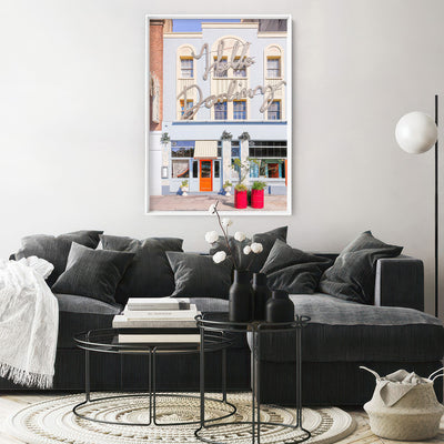 Hello Darling London - Art Print by Victoria's Stories, Poster, Stretched Canvas or Framed Wall Art Prints, shown framed in a room