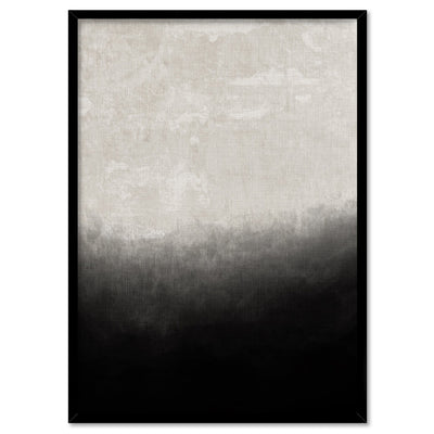 Black on Linen III - Art Print, Poster, Stretched Canvas, or Framed Wall Art Print, shown in a black frame
