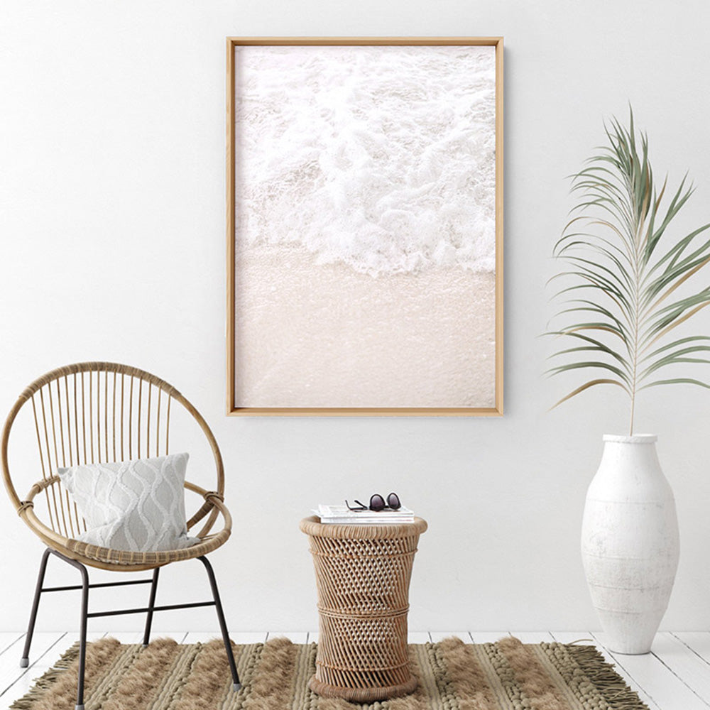 Still IV | Sand & Water - Art Print, Poster, Stretched Canvas or Framed Wall Art Prints, shown framed in a room