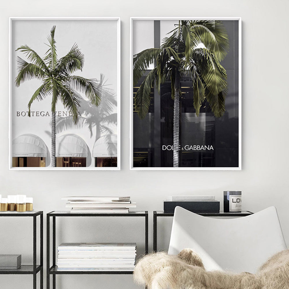 Bottega Rodeo Drive - Art Print, Poster, Stretched Canvas or Framed Wall Art, shown framed in a home interior space