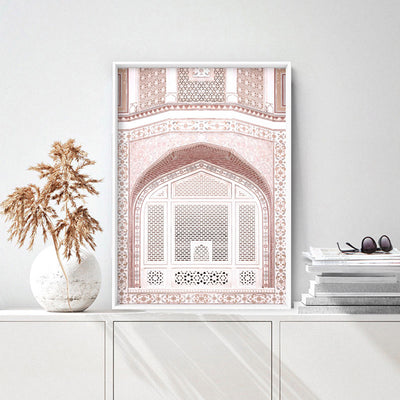 Pastel Dreams in the Amber Palace - Art Print, Poster, Stretched Canvas or Framed Wall Art Prints, shown framed in a room
