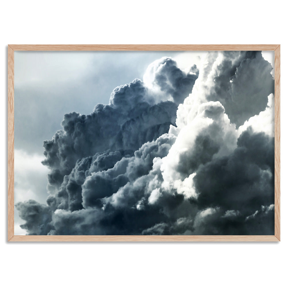 Sea of Clouds in the Sky II - Art Print, Poster, Stretched Canvas, or Framed Wall Art Print, shown in a natural timber frame