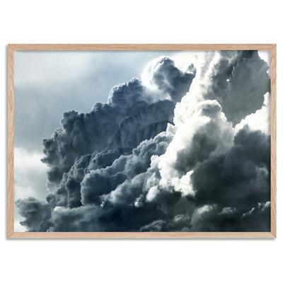 Sea of Clouds in the Sky II - Art Print, Poster, Stretched Canvas, or Framed Wall Art Print, shown in a natural timber frame
