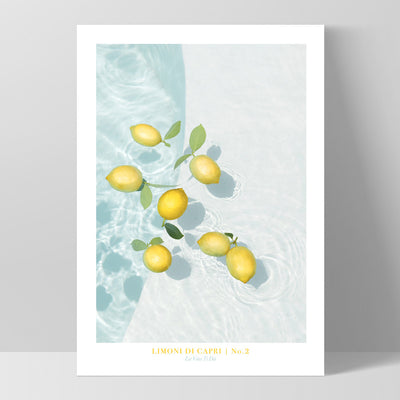 Limoni Di Capri No 2 - Art Print, Poster, Stretched Canvas, or Framed Wall Art Print, shown as a stretched canvas or poster without a frame