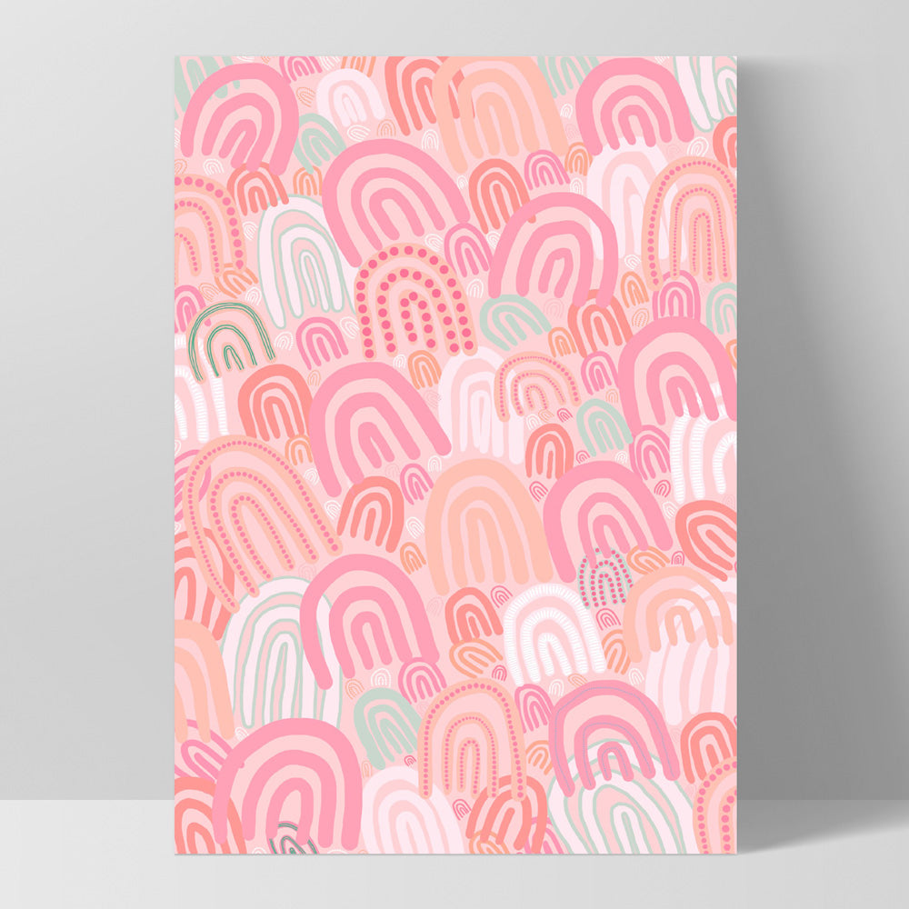 I am Female | Blush - Art Print by Leah Cummins, Poster, Stretched Canvas, or Framed Wall Art Print, shown as a stretched canvas or poster without a frame