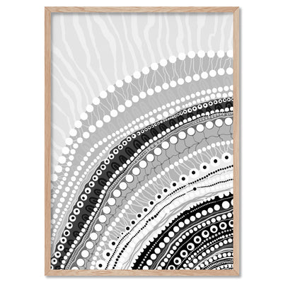 Blooming Female I B&W - Art Print by Leah Cummins, Poster, Stretched Canvas, or Framed Wall Art Print, shown in a natural timber frame