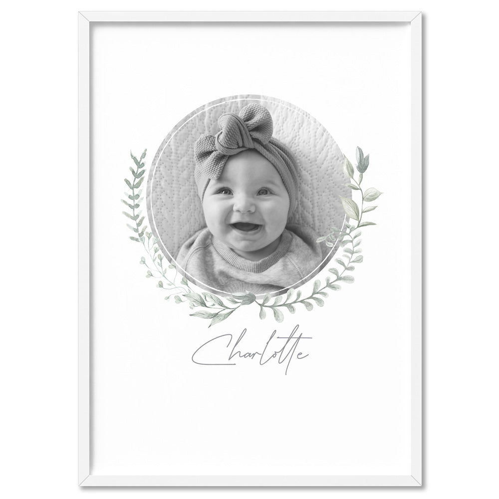 Custom Baby Wall Art Print. Photo & Name for Nursery Gift – Print and ...
