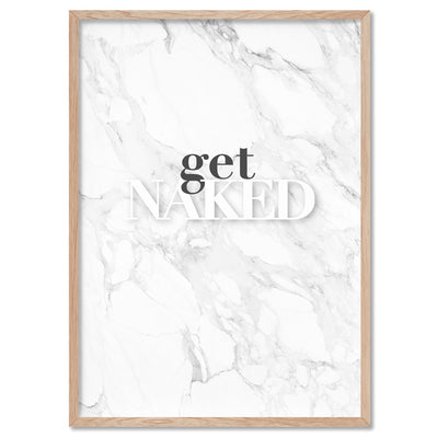 Get Naked - Art Print, Poster, Stretched Canvas, or Framed Wall Art Print, shown in a natural timber frame